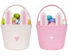 Picture of CubesLand Easter Baskets Easter Bunny Basket Empty Easter Buckets for Kids, Easter Egg Hunt Basket Bags Stable Soft Easter Gifts Basket for Girls Baby Kids Children 9.8 x 7.8 x 7.8" 2-Piece