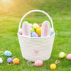 Picture of CubesLand Easter Baskets Easter Bunny Basket Empty Easter Buckets for Kids, Easter Egg Hunt Basket Bags Stable Soft Easter Gifts Basket for Girls Baby Kids Children 9.8 x 7.8 x 7.8" 2-Piece
