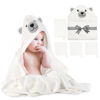 Picture of Momcozy Baby Bath Towel Set, Baby Towel with Hood and Baby Washcloth|Baby Bath Glove, Extremely Soft, Breathable, Suitable for Girls and Boys
