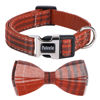 Picture of Faleela Soft &Comfy Bowtie Dog Collar,Detachable and Adjustable Bow Tie Collar,for Small Medium Large Pet (Large(Pack of 1), Orange)
