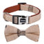 Picture of Faleela Soft &Comfy Bowtie Dog Collar,Detachable and Adjustable Bow Tie Collar,for Small Medium Large Pet (S, Brown)