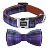 Picture of Faleela Soft &Comfy Bowtie Dog Collar,Detachable and Adjustable Bow Tie Collar,for Small Medium Large Pet (Purple, Small (Pack of 1))