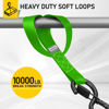 Picture of AUGO Heavy Duty Soft Loops -Pack of 6-1.5” x 17” Tie Down Anchor Straps for Use w/Ratchet Strap Hooks - 3000Lb Load Capacity & 10,000Lb Break Strength - Great for Motorcycle, Bike, Roof Rack, Etc.