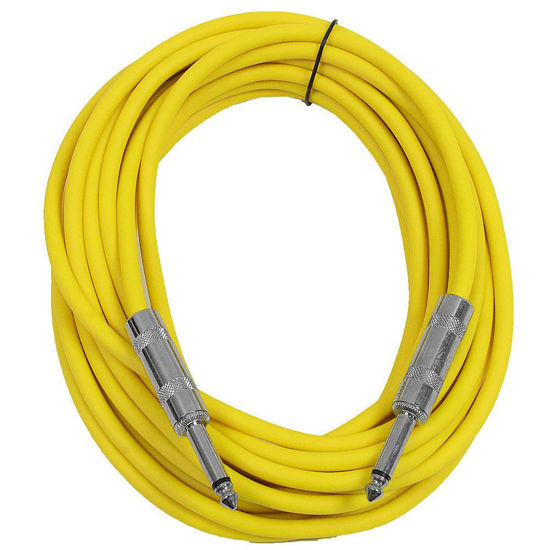 Picture of Seismic Audio - SASTSX-25 - 25 Foot TS 1/4" Guitar, Instrument, or Patch Cable Yellow