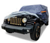 Picture of Jeep Wrangler Cover Waterproof 4 Door, All Weather for Automobiles, Outdoor Full Exterior Cover Rain Sun UV Snowproof Protection with Zipper Cotton, Mirror Pocket for Jeep Covers Fits JK JL TJ YJ CJ