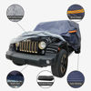 Picture of Jeep Wrangler Cover Waterproof 4 Door, All Weather for Automobiles, Outdoor Full Exterior Cover Rain Sun UV Snowproof Protection with Zipper Cotton, Mirror Pocket for Jeep Covers Fits JK JL TJ YJ CJ