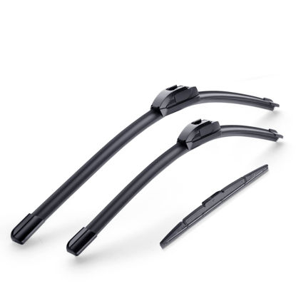 Picture of 3 Wipers 26"/16"/13" Replacement For Honda CRV 2016 2015 2014 2013 2012(Set of 3), 26 Inch+16 Inch Windshield Wiper Blades with 13 Inch Rear Wiper Blade-Original Factory Quality