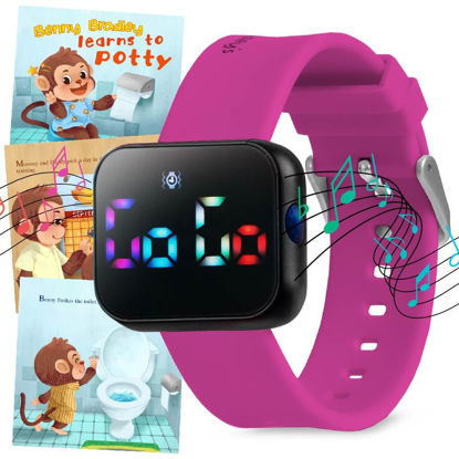 Picture of Potty Training Watch for Kids V2 - A Water Resistant Potty Reminder Device for Boys & Girls to Train Your Toddler with Fun/Musical & Vibration Interval Reminder with Potty Training eBook (Magenta)