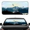 Picture of Gven Windshield Sun Shade, Car Front Window Shades Cute Sunshade Windshield Cover Sun Visor Shield Block Automotive Interior Protector Blocks UV Rays for Car Pickup Truck SUV (Forest, L)