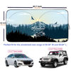 Picture of Gven Windshield Sun Shade, Car Front Window Shades Cute Sunshade Windshield Cover Sun Visor Shield Block Automotive Interior Protector Blocks UV Rays for Car Pickup Truck SUV (Forest, L)