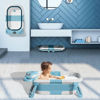 Picture of TPN Collapsible Baby Bathtub for Infants to Toddler with Real-time Temp Monitor+Floating Cushion,Foldable Baby Bath Tub Set Applicable 0-36 Month,Perfect Portable Travel Baby Tub for Newborns Boy