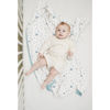 Picture of Konssy Baby Blankets for Unisex Boys Girls, Super Soft Nursery Minky Blankets with Muslin Cotton Front and Dotted Fleece Backing, Printed Bed Throws Newborn