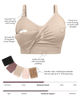 Picture of Kindred Bravely Sublime Hands Free Pumping Bra | Patented All-in-One Pumping & Nursing Bra with EasyClip (Latte, X-Large)