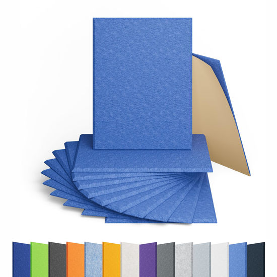 Picture of Amantech 12 Pack Acoustic Panels Self Adhesive Sound Proof Foam, High Density Sound Acoustic Panel, 16X12X0.4 Inch Rectangle Panels in Home, Office, Reccording Room, Studio,and more(Sky Blue)