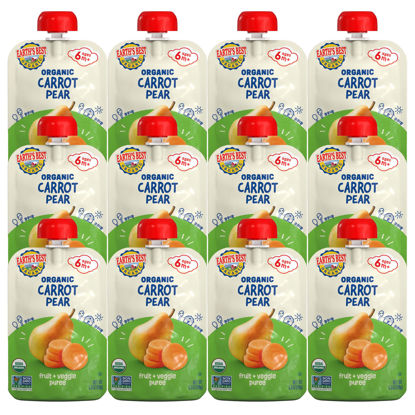 Picture of Earth's Best Fruit + Veggie Puree Organic Carrot Pear 3.5oz Pouch (Pack of 12)