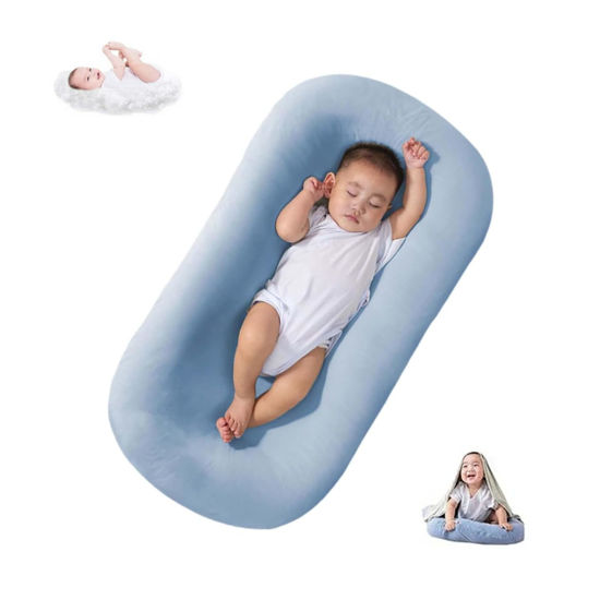 Picture of Baby Lounger, Bionic Design Baby Lounger for Newborn 0-24 Months, Soft Organic Cotton Breathable Lounger for Infants