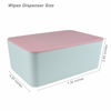 Picture of Diaper Wipes Dispenser, Tissue Storage Box Case, Wet Wipe Dispenser Holder with Lid for Home, Office, Cars (Pink)