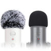 Picture of SUNMON Blue Yeti Pop Filter, Blue Yeti Microphone Covers Foam and Yeti Mic Furry Foam, Pop Filter for Blue Yeti Pro USB Condenser Microphone, Indoor Outdoor Pop Filter for Microphone（2 Pack）