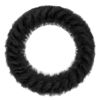 Picture of HighnessHwoo Fuzzy Winter Steering Wheel Covers for Women, Warm Cute Fluffy Car Wheel Cover for F150, Trucks, Jeep, Van, Soft Furry Auto Plush Large Car Handle Cover for Cold Weather, 15-16in, Black