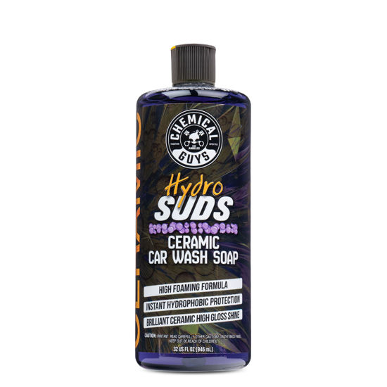Picture of Chemical Guys HydroSuds Ceramic SiO2 Shine High Foaming Car Wash Soap (Works with Foam Cannons, Foam Guns or Bucket Washes) For Cars, Trucks, Motorcycles, RVs & More, 32 fl oz, Berry Scent - CWS21232