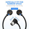 Picture of Heams 4 Pack Premium Right Angle MIDI Cable 2FT, Low Profile for Saving Space MIDI Cables, Stable & Fast Transmission and Long-Lasting 5 Pin Din Cable, Ideal for MIDI Interface, Keyboard, Pedal Board