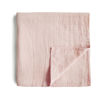 Picture of mushie Muslin Baby Swaddle Blanket | 100% Organic Cotton (Rose Vanilla)