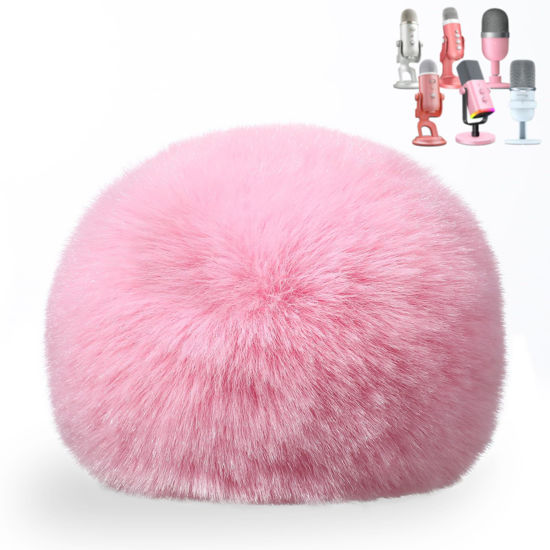 Picture of ZealSound Blue Yeti Pop Filter for Blue Yeti Microphone,Mic Foam Cover with Furry Windscreen Muff windshield for ZealSound K66/Yeti/Yeti X/Nano/Yeti Pro/AM8/SoloCast and More USB Mics (Pink)