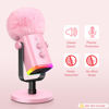 Picture of ZealSound Blue Yeti Pop Filter for Blue Yeti Microphone,Mic Foam Cover with Furry Windscreen Muff windshield for ZealSound K66/Yeti/Yeti X/Nano/Yeti Pro/AM8/SoloCast and More USB Mics (Pink)