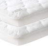 Picture of Waterproof Pack and Play Mattress Pad Sheets Fitted 2 Pack, Cotton Fabric Pack and Play Protector, Fits Graco Play Yard, Baby Mini Crib Sheet Cover