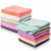 Picture of Kyapoo Baby Washcloths 12 Pack 12x12 Inches Microfiber Coral Fleece Extra Absorbent and Soft for Newborns, Infants and Toddlers