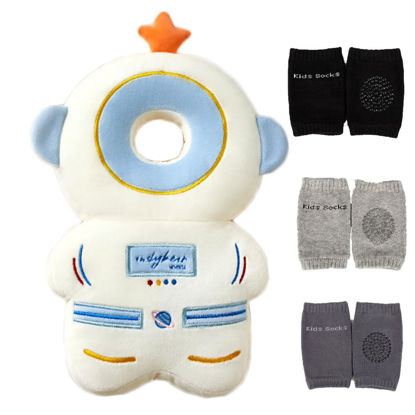 Picture of Feidoog Baby Head Protector Cushion Backpack with 3 Knee Pads for Walking & Crawling,Astronauts
