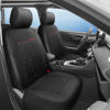 Picture of CAR PASS Faux Leather Car Seat Covers Front Seats only, Premium Waterproof Anti Slip Front Automotive Seat Covers,Airbag Compatible Custom Fit for Toyota Rav4 Camry Corolla Highlander Prius, Black
