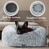 Picture of Hoewina Dog & Cat Bed, 20in Cat Beds for Indoor Cats, Calming Donut Bed for Puppy and Kitten, Washable Round Fluffy Pet Bed for Small Medium Dogs and Cats (Light Grey)