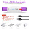 Picture of Light up Dog Collar, BSEEN USB Rechargeable Flash Dog Necklace Light, Pet Safety Collar Makes Your Beloved Dogs Be Seen at Night for Small Medium Large Dogs(Purple)