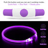 Picture of Light up Dog Collar, BSEEN USB Rechargeable Flash Dog Necklace Light, Pet Safety Collar Makes Your Beloved Dogs Be Seen at Night for Small Medium Large Dogs(Purple)