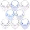 Picture of KeaBabies 8-Pack Organic Baby Bandana Drool Bibs for Boys Girls - Soft Cotton Drooling & Teething Bibs for Infants, Toddlers, Super Absorbent Cotton Bandana Bibs for Baby Boy & Girl (Constellation)