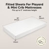 Picture of 2-Pack Mini Crib Sheets Fitted, Pack and Play Sheets - Organic Cotton Pack N Play Sheets for Pack and Play Mattress, Playard Baby Crib Sheets, Jersey Crib Sheets Neutral for Boys,Girls (Soft White)