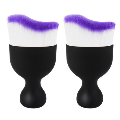 Picture of Car Interior Cleaning Brush Car Duster Interior with Ultra Soft Bristles Auto Detailing Brushes Dusting Car Accessories for Dashboard, AC Vents, Leather, Scratch-Free (2Pack_Purple)