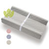 Picture of Organic Cotton Contoured Baby Changing Pad w/Waterproof Foam Mattress, Includes Soft, Removable & Washable Cover, Safety Strap, Non-Slip Bottom, Topper for Standard Size Infant Diaper Table & Dresser