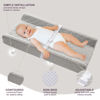 Picture of Organic Cotton Contoured Baby Changing Pad w/Waterproof Foam Mattress, Includes Soft, Removable & Washable Cover, Safety Strap, Non-Slip Bottom, Topper for Standard Size Infant Diaper Table & Dresser