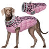 Picture of FUAMEY Dog Winter Coat,Dog Cold Weather Coats Dog Jackets with Zipper on Back with Harness Built in Dog Paded Vest Water Resistant Reflective Jacket for Small Medium Large Dogs Pink Leopard XXXL