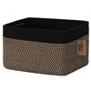 Picture of COMFY-HOMI Cotton Rope Woven Basket with Handles for Shelves,Toys,Book, Cloth Storage Baskets Bin for Organizing-13.5"x11"x9.5" Toy Decorative Organizer for Living Room, Bathroom-Black/Jute