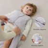 Picture of Mosebears Sleep Sack Baby Winter Wearable Blanket with 2-Way Zipper,2.5 TOG Cotton Sleep Sack Unisex (Light Grey, 0-6 Months)