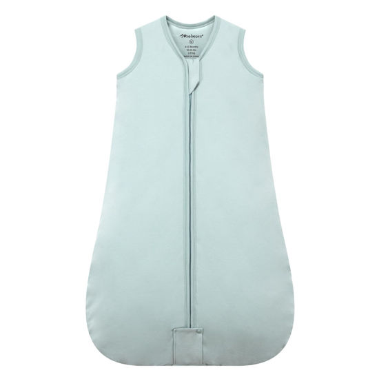 Picture of Mosebears Sleep Sack Baby Winter Wearable Blanket with 2-Way Zipper,2.5 TOG Cotton Sleep Sack Unisex (Calm Sage, 12-18 Months)