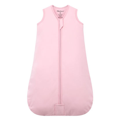 Picture of Mosebears Sleep Sack Baby Winter Wearable Blanket with 2-Way Zipper,2.5 TOG Cotton Sleep Sack Unisex (Blush, 6-12 Months)