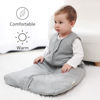 Picture of Mosebears Sleep Sack Baby Winter Wearable Blanket with 2-Way Zipper,2.5 TOG Cotton Sleep Sack Unisex (Grey, 6-12 Months)