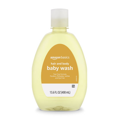 Picture of Amazon Basics Tear-Free Baby Hair and Body Wash, Lightly scented, 13.6 Fluid Ounce, 1-Pack