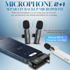 Picture of 3 in 1 Wireless Lavalier Microphone for iPhone, iPad, Android, Camera,12-Hour Battery, mini Noise Reduction Recording Mic 2.4G Ultra-Low Delay, Microphone for Vlog/ TikTok/YouTube Live Stream( 3 Mic)