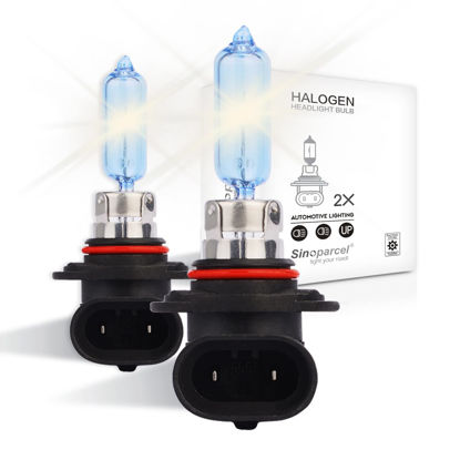 Picture of Sinoparcel 9005/HB3 Halogen High Beam Headlight Bulb,150% More Brightness Replacement for Standard 65W Bulb,Pack of 2