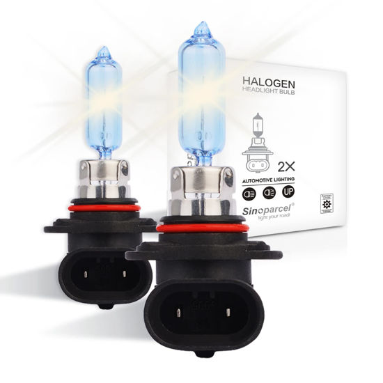 Picture of Sinoparcel 9005/HB3 Halogen High Beam Headlight Bulb,150% More Brightness Replacement for Standard 65W Bulb,Pack of 2